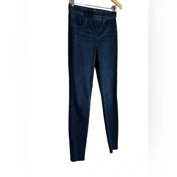 SPANX | Jean ish Ankle Leggings Denim Stretch Pull On Back Pockets - Picture 4 of 8
